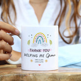 Teacher Mug Gift Thank You Helping Me Grow Cute Reception Nursery Appreciation Gift End of Term Assistant Gift