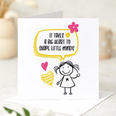Teacher Thank You Card It Takes a Big Heart to Shape Little Minds End of Term Gift Girl Student Design Appreciation Card Handmade