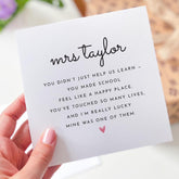 Teacher Thank You Card Personalised End of Term Card Preschool Nursery Primary Teacher Appreciation Gift for Her Him End of Year Exam Result