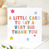 Thank You Card for Teacher Doctor Nurse Friend Boss or Colleague Colourful Bright and Cheerful Appreciation Card for Her or Him