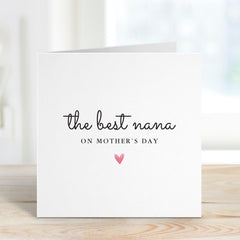 The Best Nana Mother's Day Card Thoughtful Gift Grandmother Grandma Gift Card on First Mothers Day Nana's Keepsake Nanny Nan