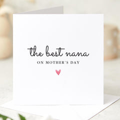 The Best Nana Mother's Day Card Thoughtful Gift Grandmother Grandma Gift Card on First Mothers Day Nana's Keepsake Nanny Nan