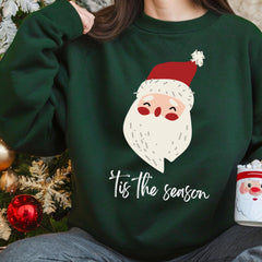 Tis The Season Christmas Jumper Gift for Her – Funny Santa Xmas Sweatshirt UK Holiday Outfit