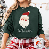 Tis The Season Christmas Jumper Gift for Her – Funny Santa Xmas Sweatshirt UK Holiday Outfit