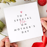 To a Special Mum on Mother's Day Elegant Heartfelt Card Thoughtful Gift for a Loving Mum Minimalist Touch of Love On Mothers Day Gift Mum