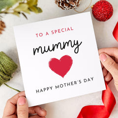 To A Special Mummy Mother’s Day Card Greetings Card for Mum Keepsake from Kids or Baby Gift Card First Happy Mothers Day Card Mama Mom