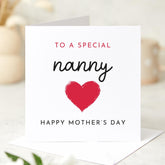 To A Special Nanny Mother’s Day Card Greetings Card for Nana Keepsake from Grandson Granddaughter Gift Card First Happy Mothers Day