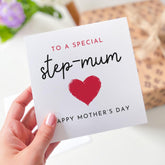 To A Special Step - mum Mother’s Day Card Greetings Card for Stepmother Keepsake from Stepson Stepdaughter Gift Card First Happy Mothers Day
