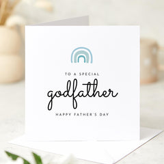 To a special Stepdad Personalised Father’s Day Card for Stepdad Rainbow Design Gift from Stepchild Stepdaughter Stepson Keepsake First