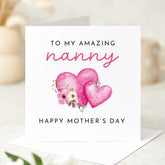 To My Amazing Nanny Mother’s Day Card Greetings Card for Grandma Keepsake from Kids Baby Gift Card First Happy Mothers Day Card Nana Nanna