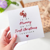 To My Mummy On Our First Christmas Together Card New Mum Gift Card With Santa Claus 1St Xmas Card As My Mum Mummy To Best Mum