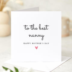 To the Best Grandma Nanny Mother's Day Card Thoughtful Appreciation Gift for Nan Heartwarming Keepsake Card for Grandmother 1st Mothers Day