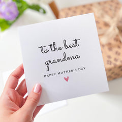 To the Best Grandma Nanny Mother's Day Card Thoughtful Appreciation Gift for Nan Heartwarming Keepsake Card for Grandmother 1st Mothers Day