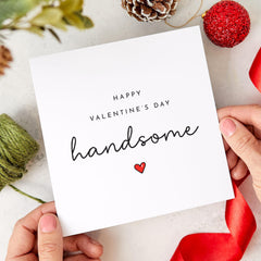 Valentines Card for Boyfriend Handsome Card Minimalist Romantic Love Card Him Card Husband Gift Valentines Card for Partner