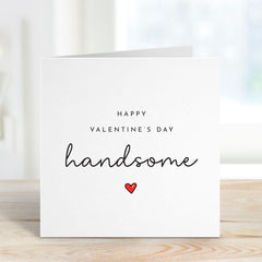 Valentines Card for Boyfriend Handsome Card Minimalist Romantic Love Card Him Card Husband Gift Valentines Card for Partner