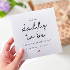 Valentine's Day Card for Daddy form the Bump Dad to Be Gift Card Pregnancy Announcement New Dad Gift Our First Valentines Baby
