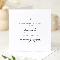 Valentine's Day Card for Fiancee I Can't - Wait to Marry You Romantic Engagement Card Wedding Countdown Gift Future Bride Card