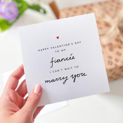Valentine's Day Card for Fiancee I Can't - Wait to Marry You Romantic Engagement Card Wedding Countdown Gift Future Bride Card