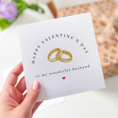 Valentines Day Card for Husband Romantic Card for Wonderful Husband Greeting Card Thoughtful First Valentines Married Gift for Him
