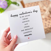 Valentine's Day Card for Mum Loving Caring Inspirational Gift for Mother Thoughtful Card for Mom Unique Valentines Day Gift Idea