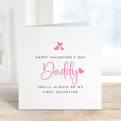Valentine's Day Card for Mummy or DADDY AVAILABLE Happy Valentine's Day You Will Always Be My First Valentine Personalised Gift Card Mum Dad