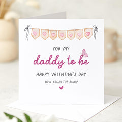 Valentine's Day Card For My Daddy - To - Be With Love From The Bump New Dad Gift First Valentines Card Our 1St Happy Valentine's Day Future Dad