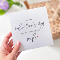 Valentine's Day Card for Wife Romantic Card for Wonderful Wife Personalised Greeting Card Thoughtful Valentines Gift for Her Wifey