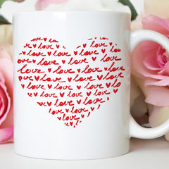 Valentine’s Day Heart Mug – Romantic Love Design Gift