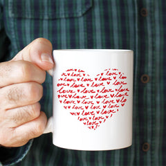 Valentine’s Day Heart Mug – Romantic Love Design Gift