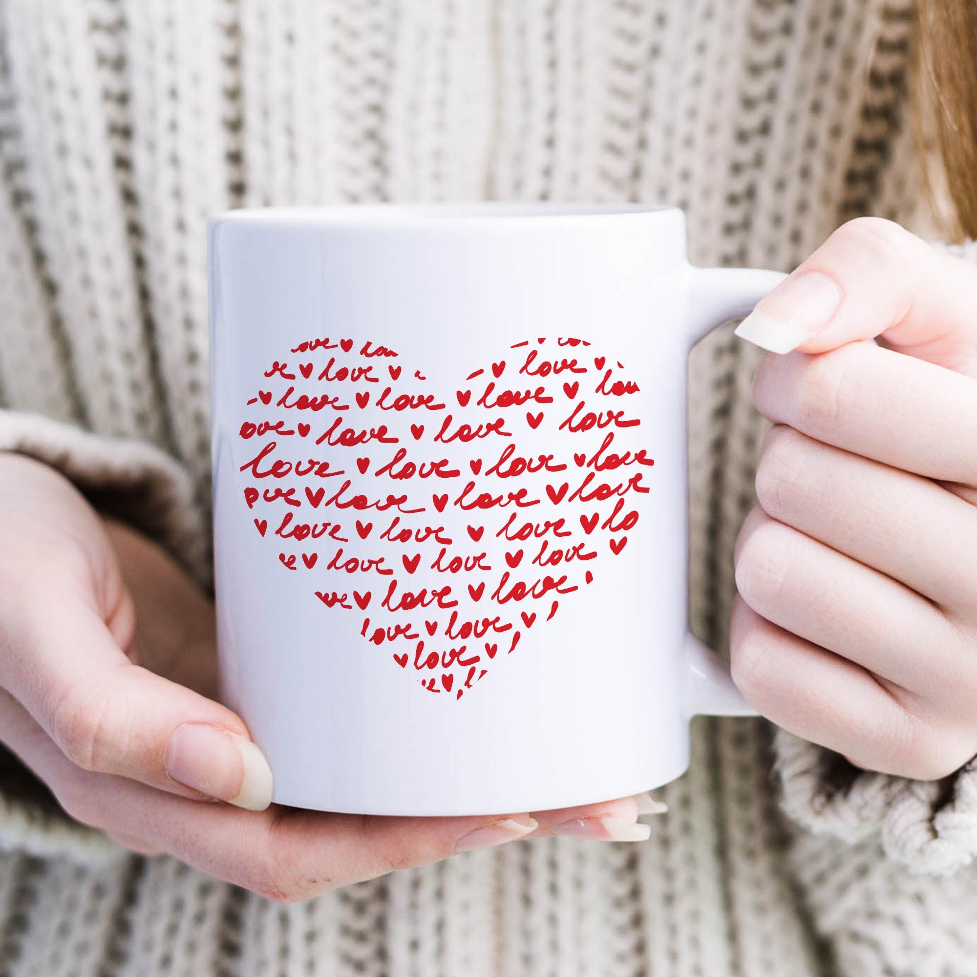 Valentine’s Day Heart Mug – Romantic Love Design Gift