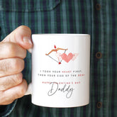 Valentine’s Mug for Daddy from Daughter Cute Coffee Cup Coaster Unique First Gift for Dad