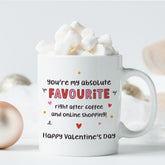 Valentine's Mug or Coaster Funny Gift for Partner Girlfriend Boyfriend Husband Wife Set