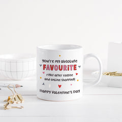 Valentine's Mug or Coaster Funny Gift for Partner Girlfriend Boyfriend Husband Wife Set