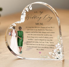 Wedding Day Gift for Mum Mother of the Bride Keepsake Heartfelt Thank You from Daughter Bride to Mum Wedding Appreciation Gift