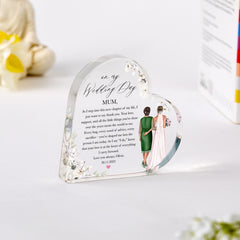 Wedding Day Gift for Mum Mother of the Bride Keepsake Heartfelt Thank You from Daughter Bride to Mum Wedding Appreciation Gift
