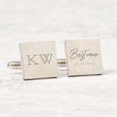 Wedding Gift for Best Man Custom Cufflinks with Initials and Date Personalised Wedding Role Keepsake for Best Man or Groomsman