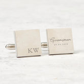 Wedding Gift for Groomsman Personalised Cufflinks with Initials and Date Custom Wedding Role Keepsake for Groomsmen or Best Man