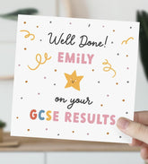 Well Done On Your Gcse Result Card With Name Congratulation Gcse Exam Results For Her Him Son Daughter Nephew Grandson Granddaughter Gift
