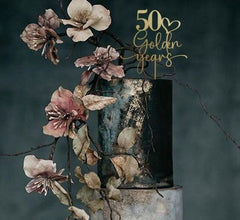 Wooden 50th Golden Years Cake Topper / Golden Anniversary Birthday Custom Anniversaries Decor GY78