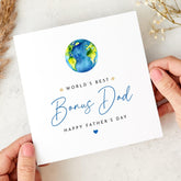 World’s Best Bonus Dad Father’s Day Card Thoughtful Stepdad Keepsake Gift Card for Step Dad
