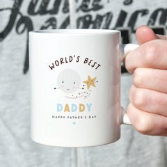 World's Best Daddy Mug Cute Star Design Father's Day Gift from Child Keepsake Coffee Cup for New or First Time Dad from Son or Daughter
