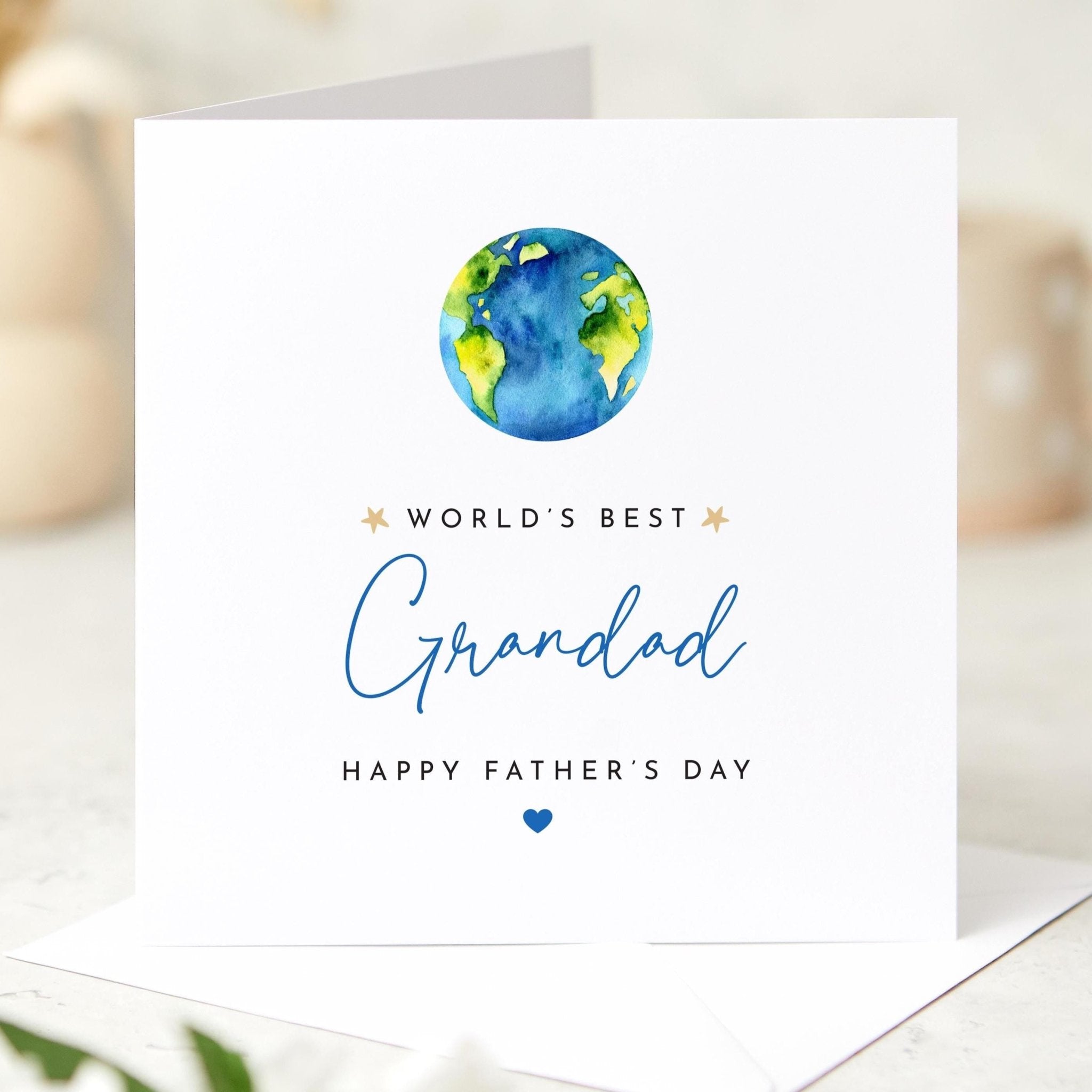 World’s Best Grandad Father’s Day Card Thoughtful Keepsake for a Wonderful Grandfather Card for Grandpa