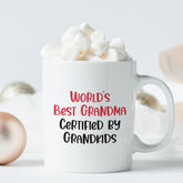 World's Best Grandma Mug Funny Gift for Granny Birthday Mother’s Day Cute Coffee Cup for Grandmother