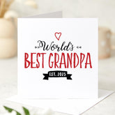 Worlds Best Grandpa Grandad Personalised Card Established Date Gift for First Father’s Day Birthday New Grandad or Grandfather Thank You