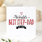 Worlds Best Step - Dad Card Stepdad Personalised Card Established Date Gift for Father’s Day Birthday Thank You New Step - Dad