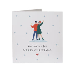 You Are My Joy Merry Christmas Card With Cute Couple Xmas Gift Card For Her Him Boyfriend Girlfriend Wife Husband Married Engaged