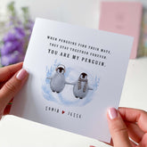 You Are My Penguin Gift Card With Names Cute Penguins For Boyfriend Girlfriend Anniversary Romantic Card Wife Husband Together Forever