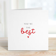 You'Re The Best Card For Best Friend Or Mum Dad Sister Brother Doctor Nurse Teacher Boss Greeting Card Gift Card For Women Men Thank You