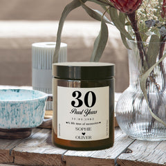 Anniversary Scented Candle Gift With Couple Names