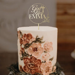 Baptism Wooden Cake Topper with Name, God Bless Cake Topper, Personalised Christening Decor, First Communion GB2